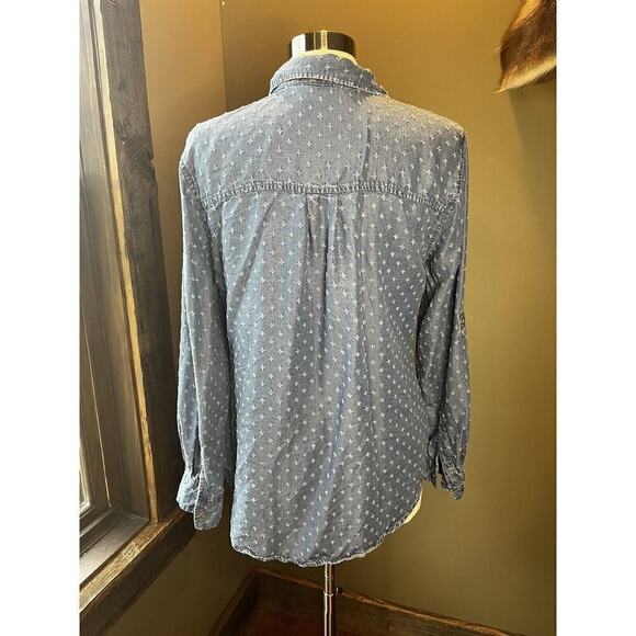 Liverpool women’s denim button-down long sleeve Size M - Picture 3 of 6